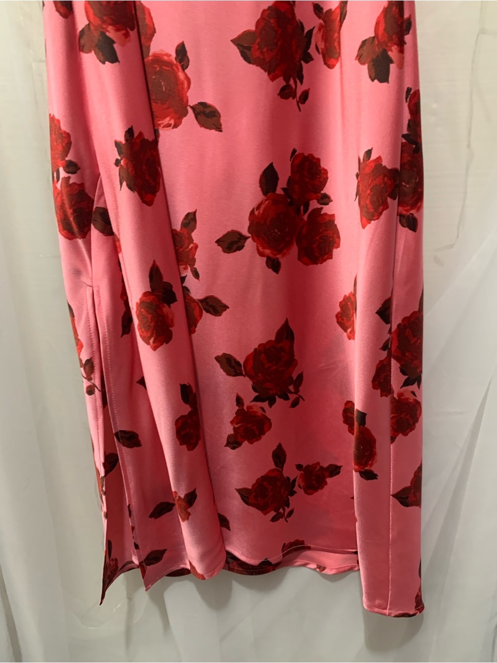Arden B Rose Satin Slip Dress - Picture 5 of 8